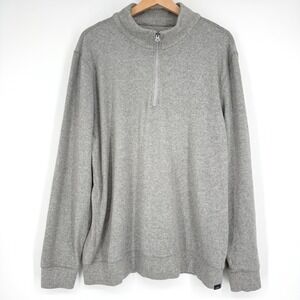 Faherty Men's Legend‎ Quarter Zip Sweater Size XL Gray